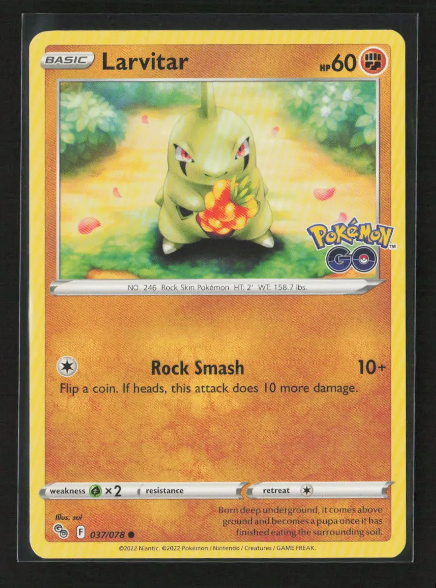 Larvitar Common Pokemon Go 037/078 Lp 1