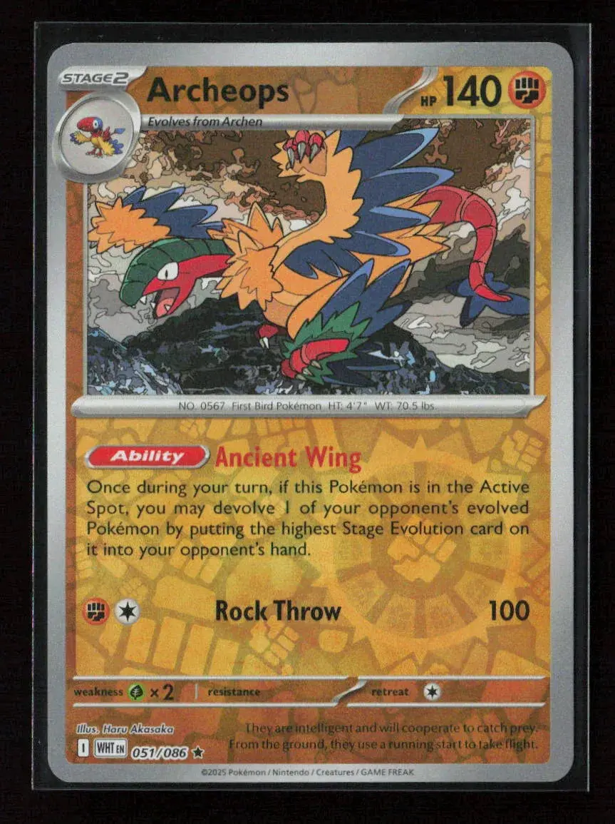 Archeops Rare Sv: White Flare 051/086 Nm 1