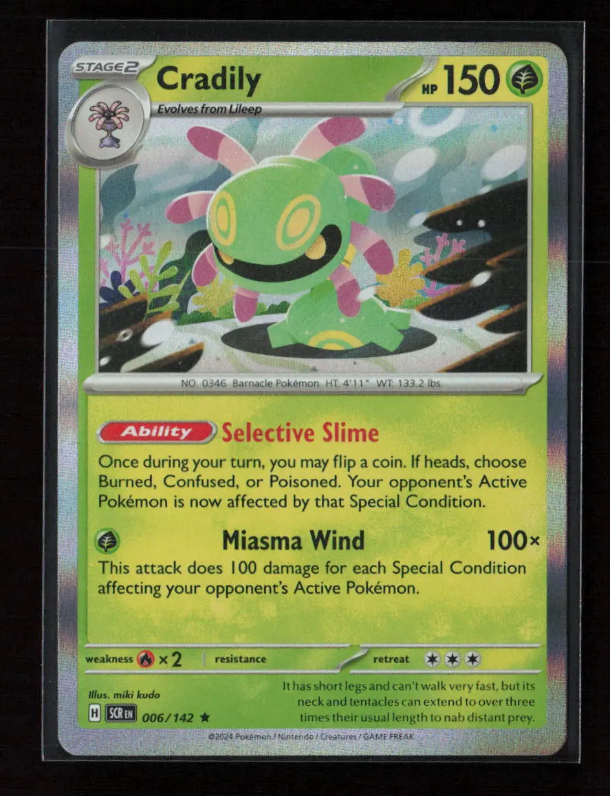 Cradily Rare Sv07: Stellar Crown 006/142 Nm 1