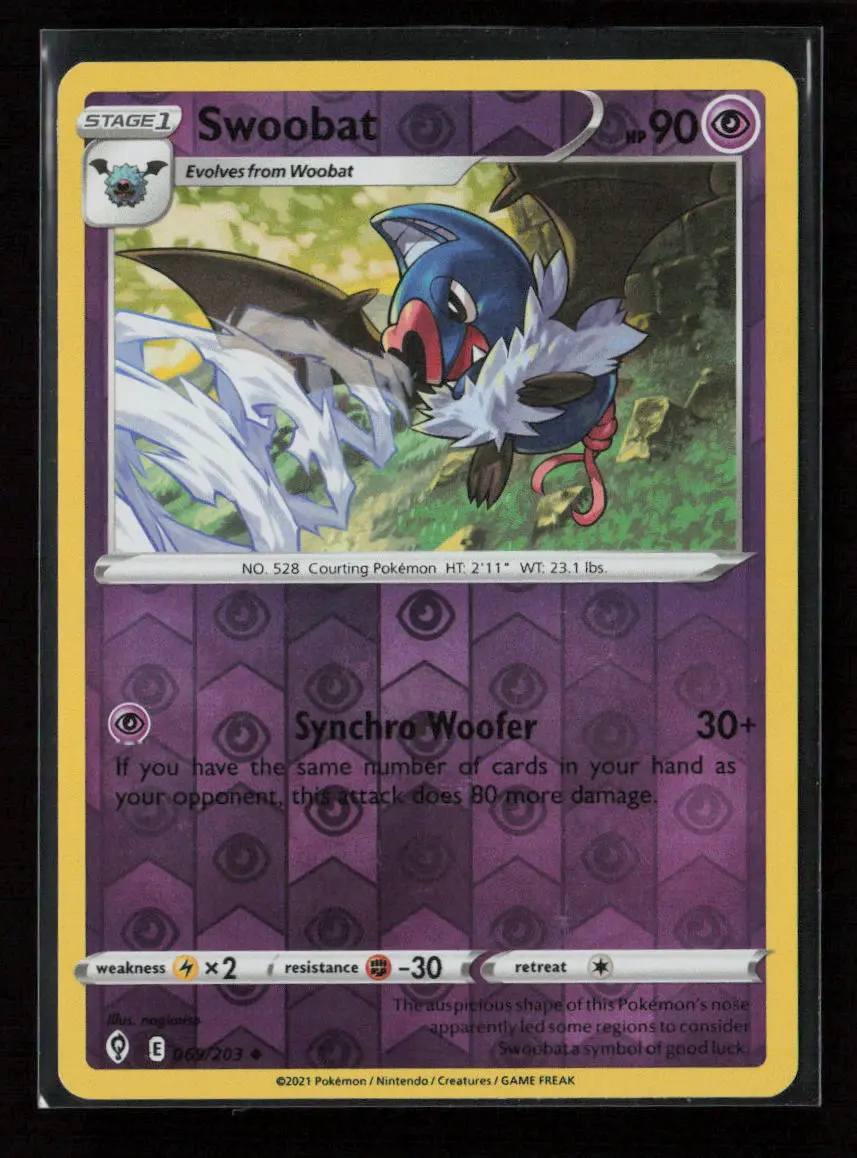 Swoobat Uncommon Swsh07: Evolving Skies 069/203 Lp 1