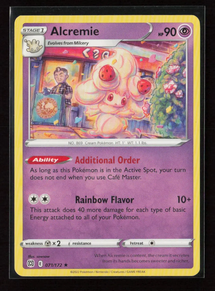Alcremie Rare Swsh09: Brilliant Stars 071/172 Lp 1