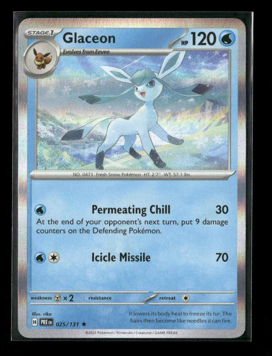 Glaceon Rare Sv: Prismatic Evolutions 025/131 Nm 1