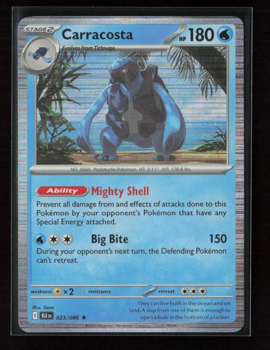 Carracosta Rare Sv: Black Bolt 023/086 Nm 1