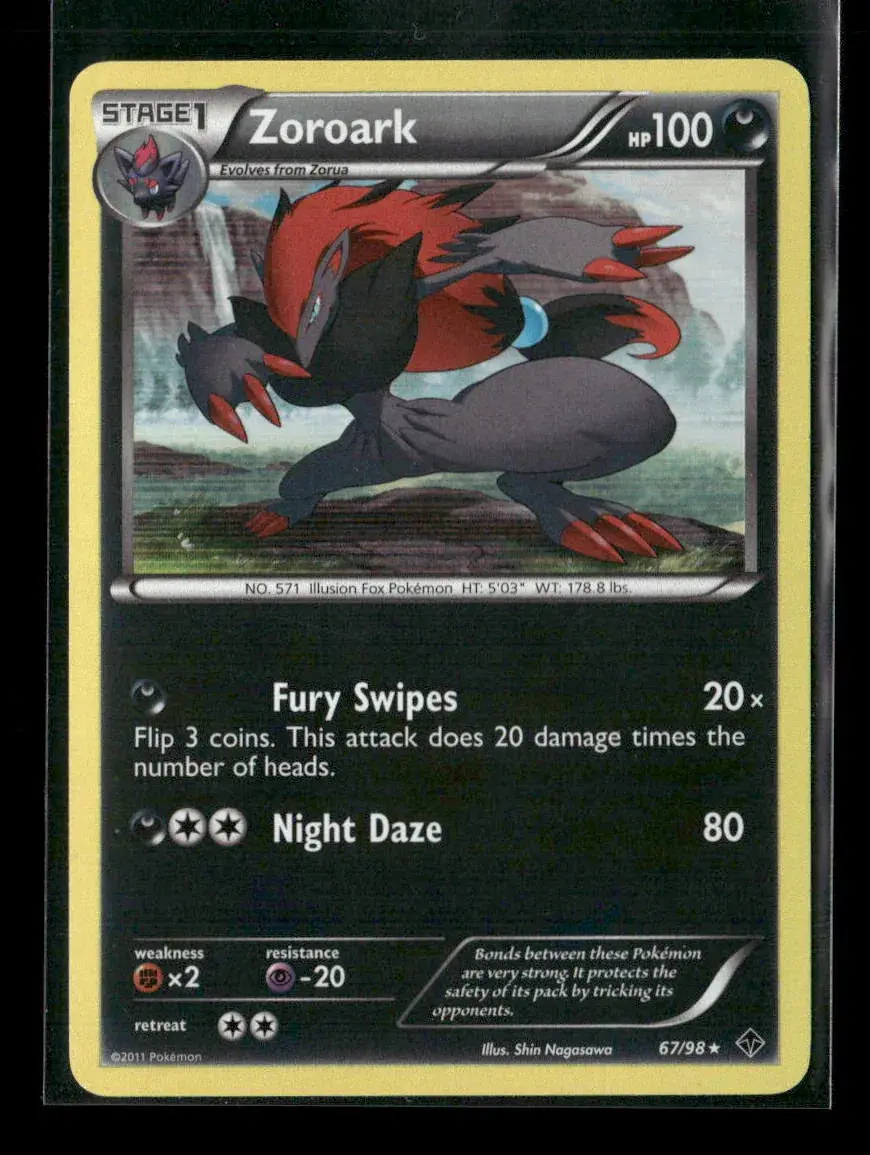 Zoroark Holo Rare Emerging Powers 67/98 Lp 1