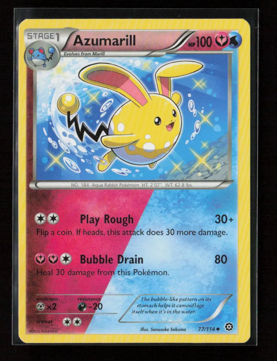 Azumarill Uncommon Xy - Steam Siege 77/114 Mp 1