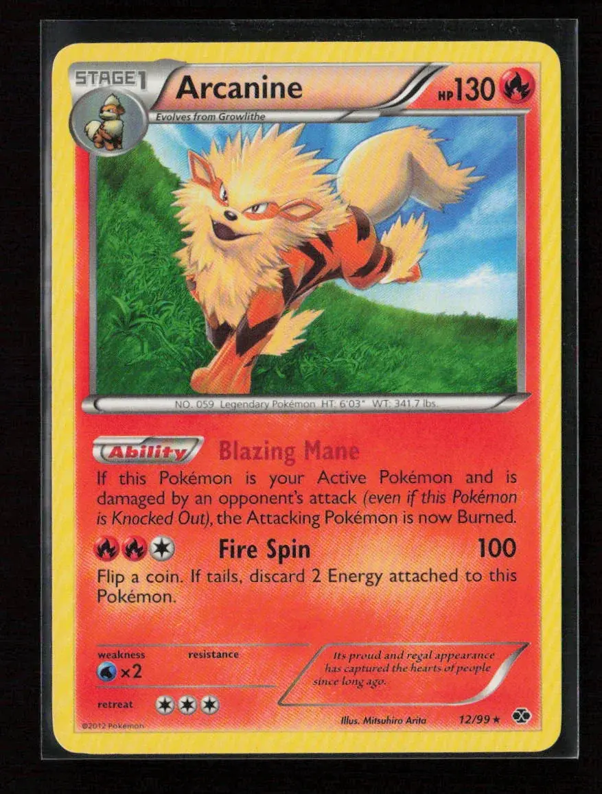 Arcanine (12) Rare Next Destinies 12/99 Mp 1