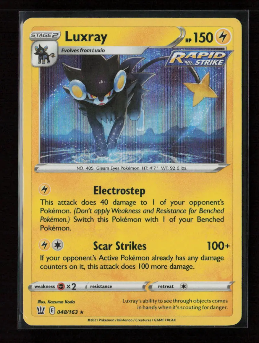 Luxray Holo Rare Swsh05: Battle Styles 048/163 Lp 1