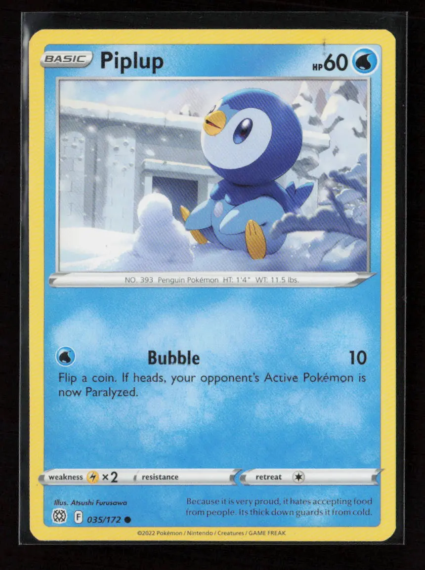 Piplup Common Swsh09: Brilliant Stars 035/172 Lp 1