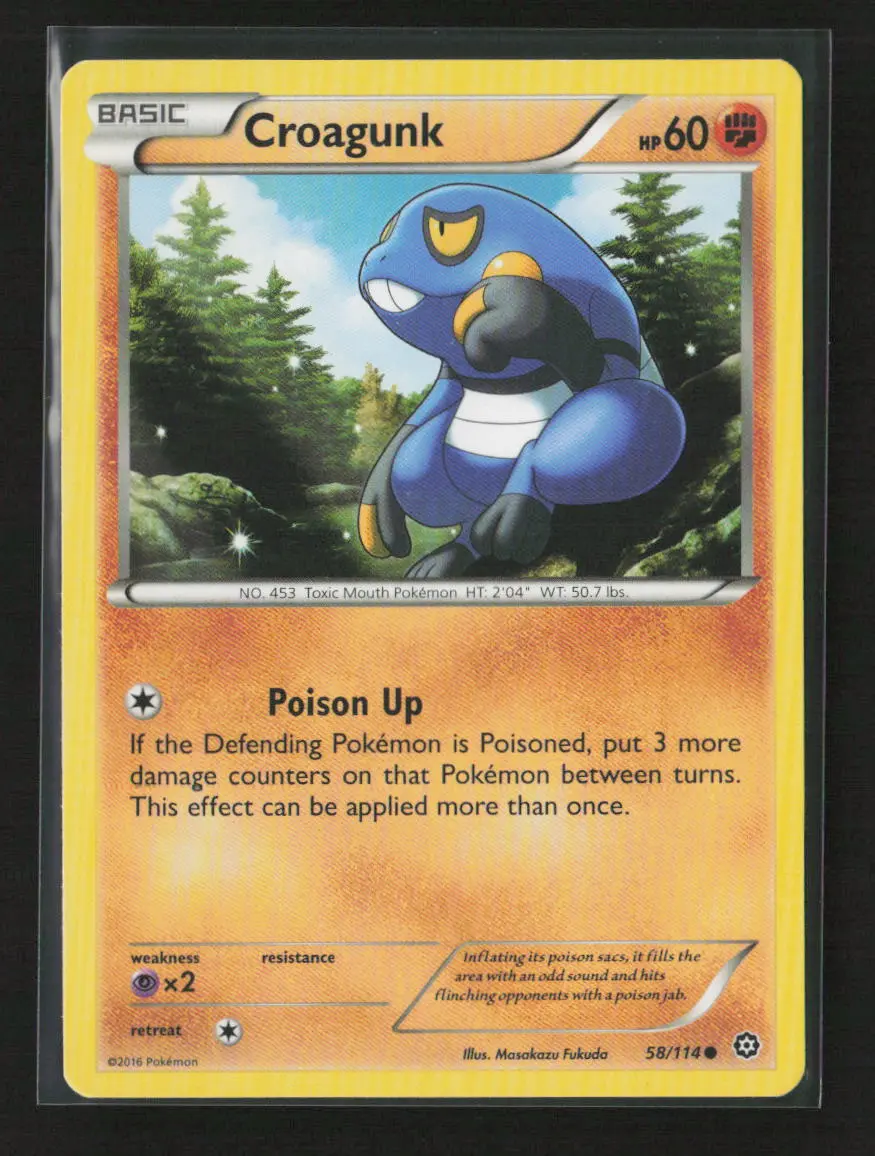 Croagunk Common Xy - Steam Siege 58/114 Lp 1