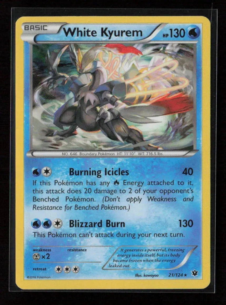 White Kyurem Holo Rare Xy - Fates Collide 21/124 Nm 1