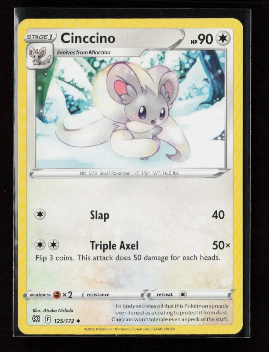 Cinccino Uncommon Swsh09: Brilliant Stars 125/172 Lp 1