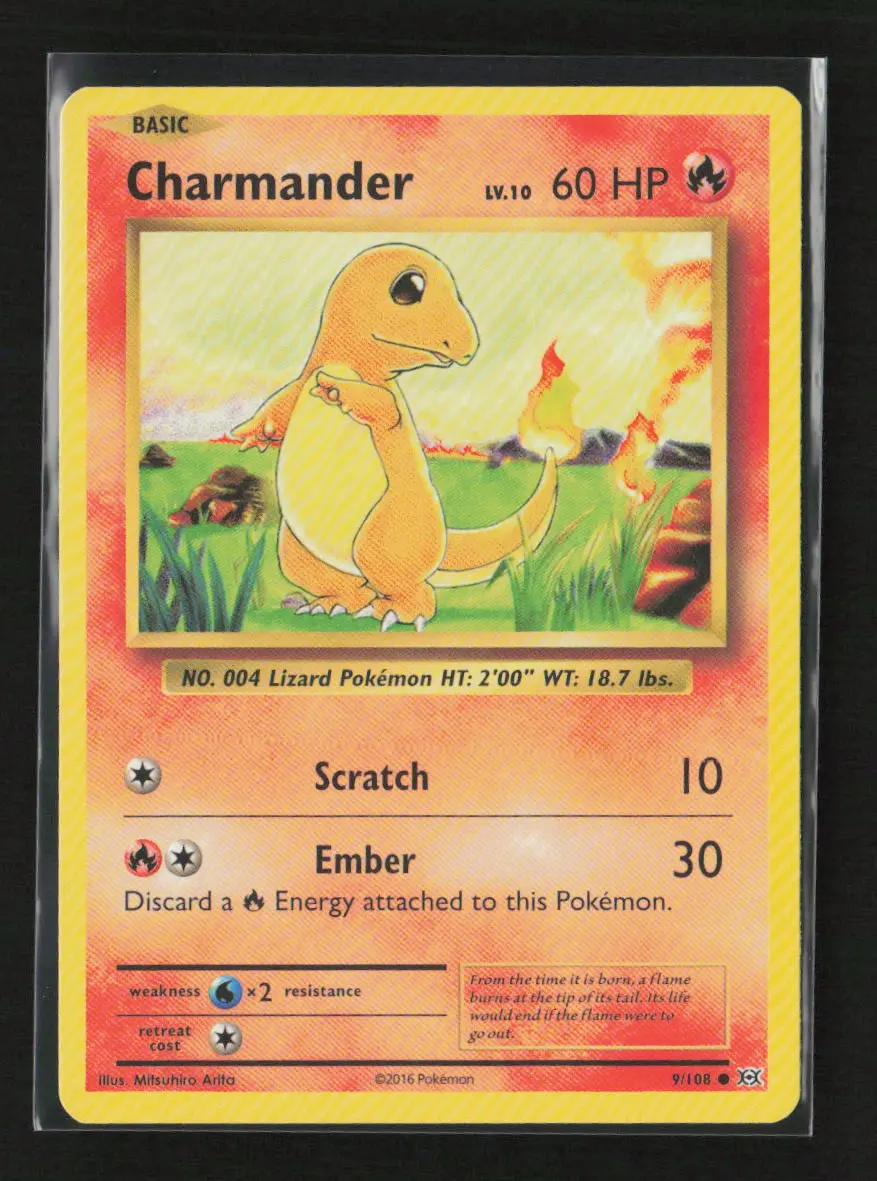 Charmander Common Xy - Evolutions 9/108 Lp 1