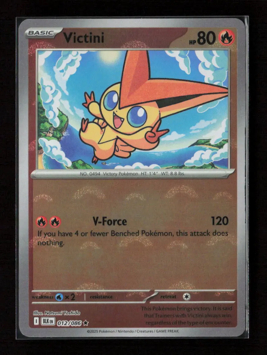 Victini (Poke Ball Pattern) Rare Sv: Black Bolt 012/086 Nm 1