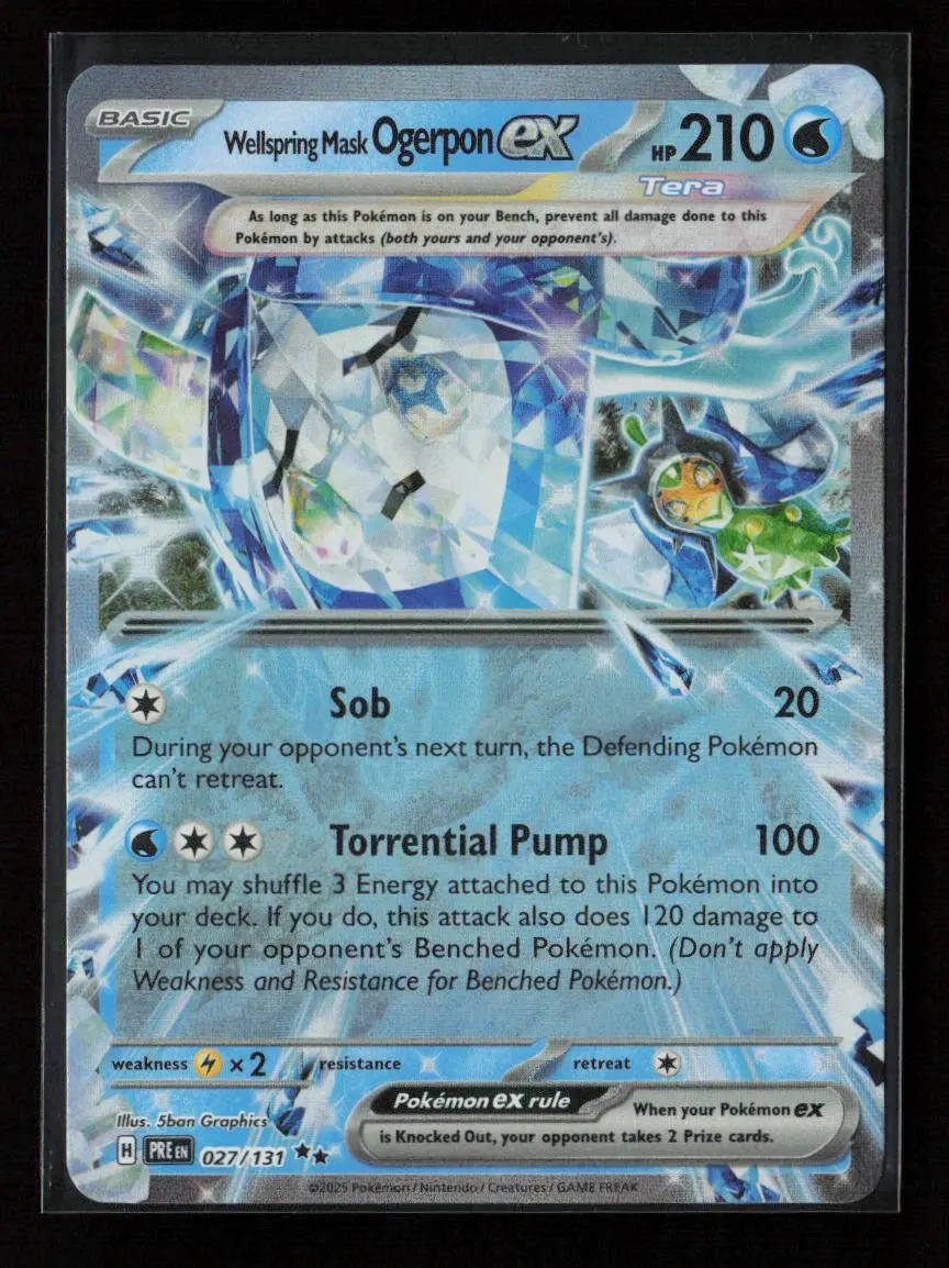 Wellspring Mask Ogerpon Ex - Double Rare Sv: Prismatic Evolutions 027/131 Nm 1