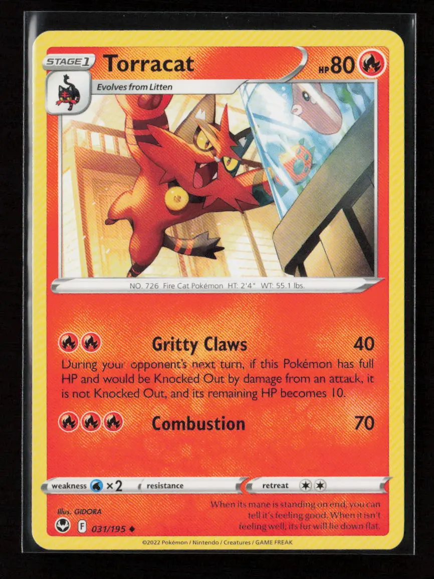 Torracat Uncommon Swsh12: Silver Tempest 031/195 Lp 1