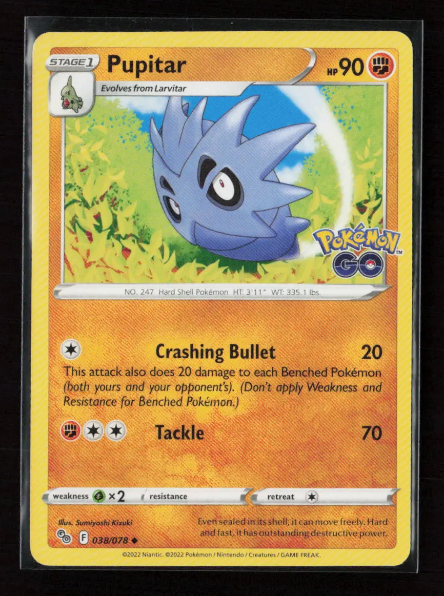 Pupitar Uncommon Pokemon Go 038/078 Lp 1