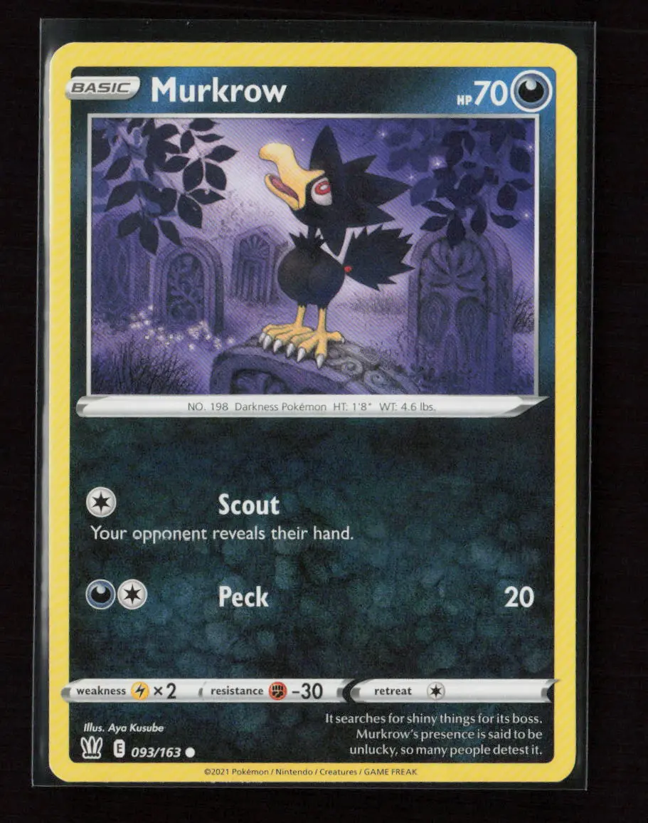 Murkrow Common Swsh05: Battle Styles 093/163 Lp 1