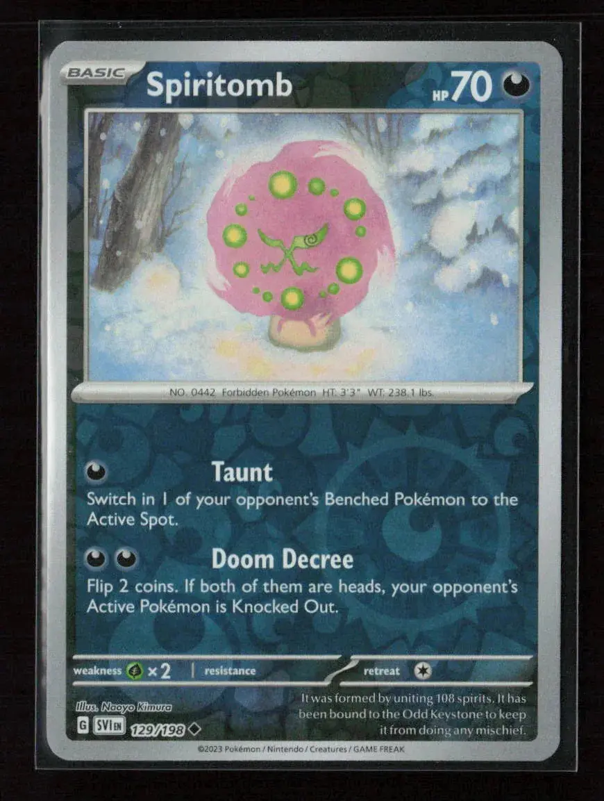 Spiritomb Uncommon Sv01: Scarlet & Violet Base Set 129/198 Nm 1