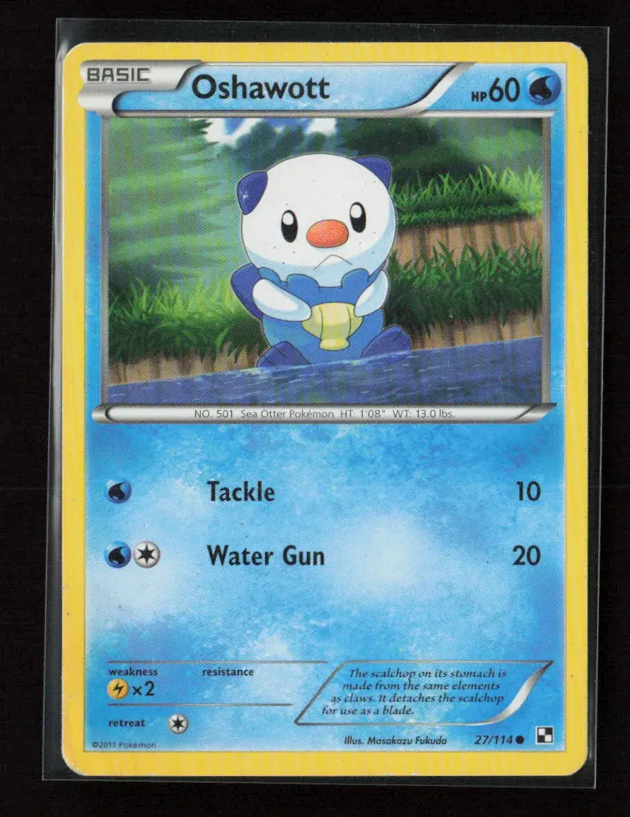 Oshawott (27) Common Black And White 27/114 Lp 1