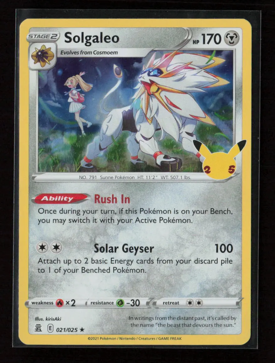 Solgaleo Holo Rare Celebrations 021/025 Lp 1