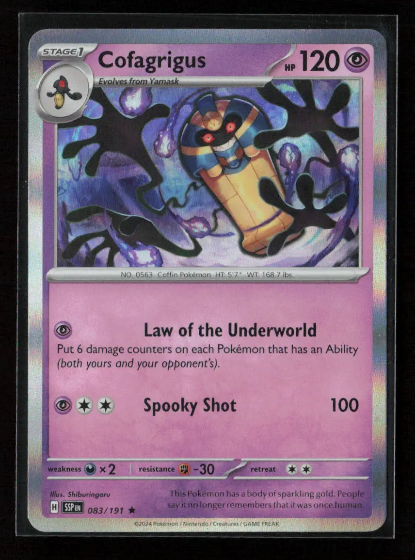 Cofagrigus Rare Sv08: Surging Sparks 083/191 Nm 1