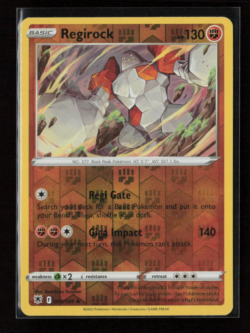 Regirock Rare Swsh10: Astral Radiance 075/189 Nm 1