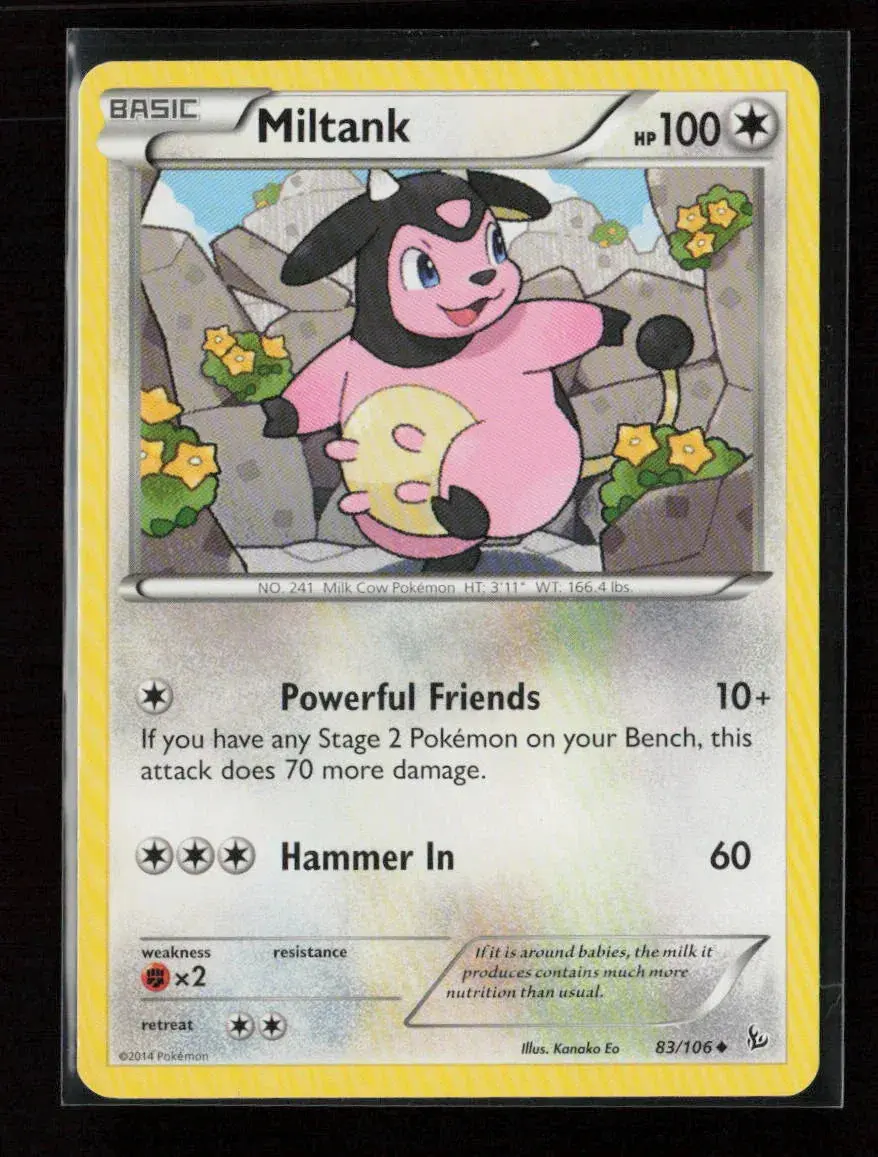 Miltank Uncommon Xy - Flashfire 83/106 Lp 1