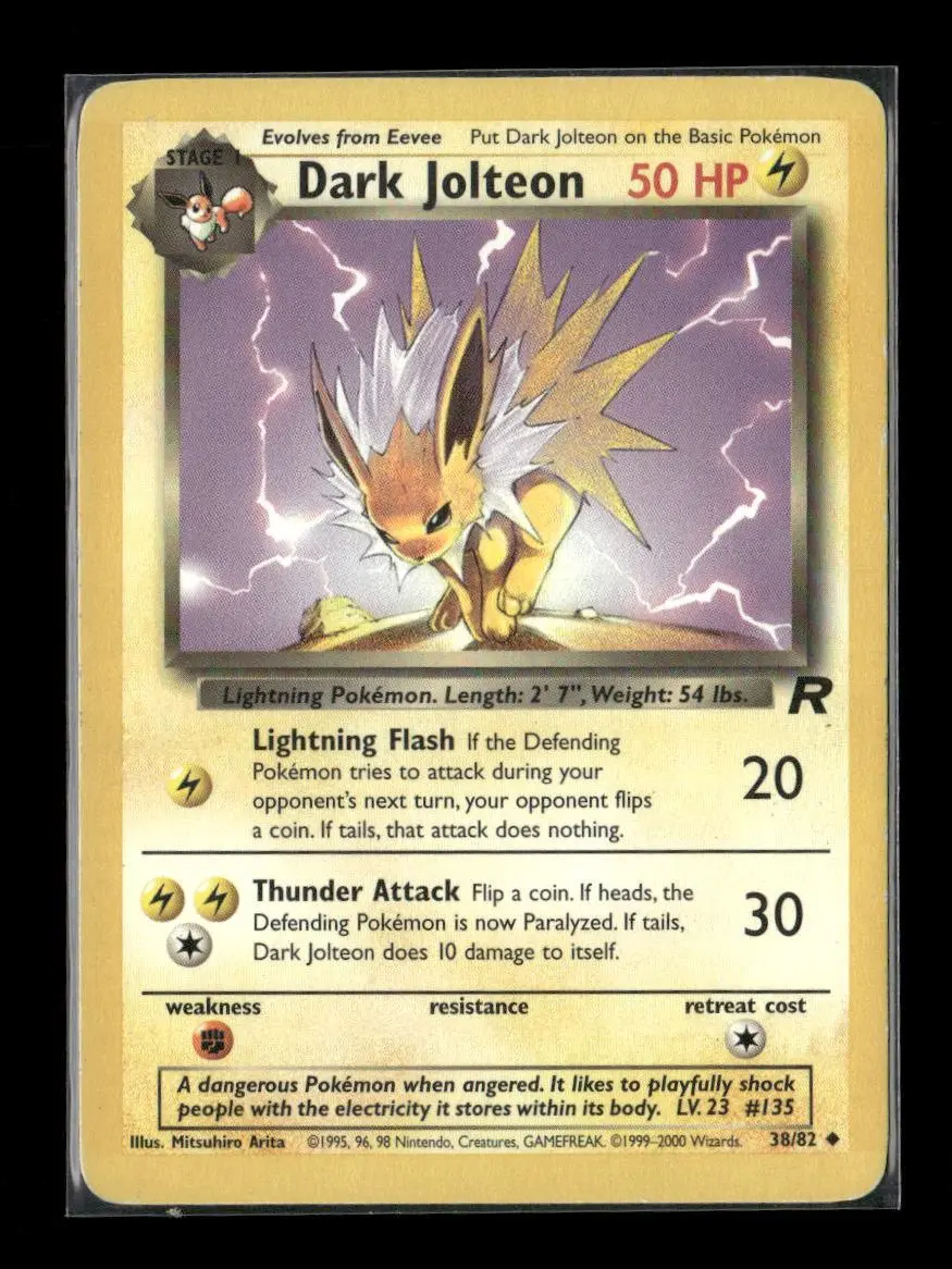 Dark Jolteon Uncommon Team Rocket 38/82 Lp 1