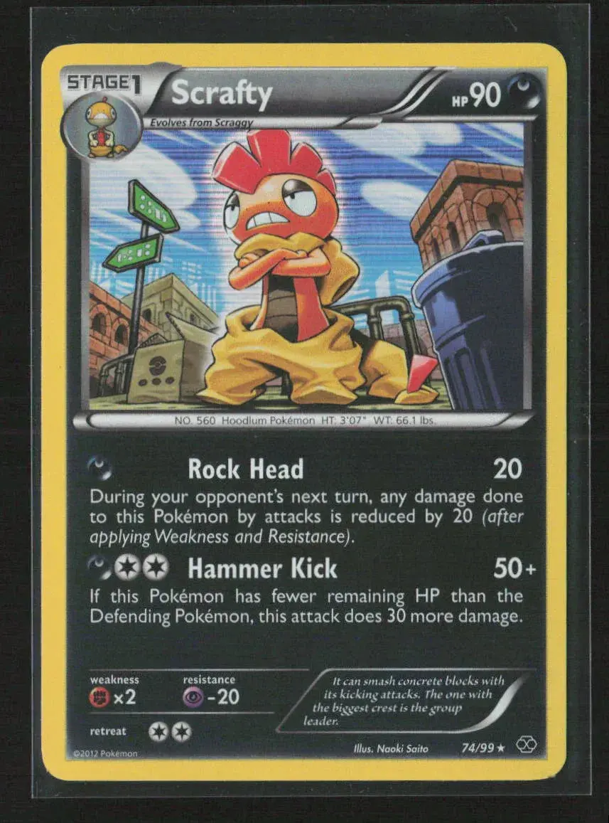 Scrafty Holo Rare Next Destinies 74/99 Nm 1