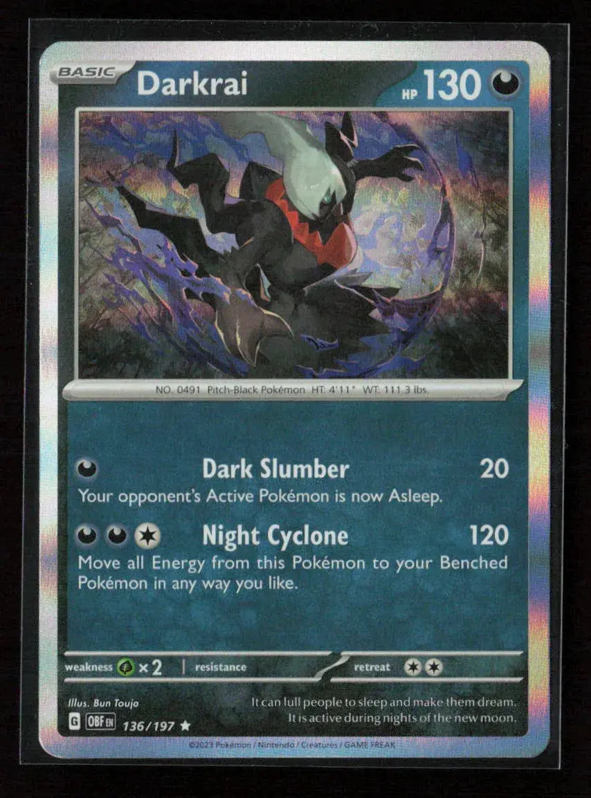 Darkrai Rare Sv03: Obsidian Flames 136/197 Nm 1