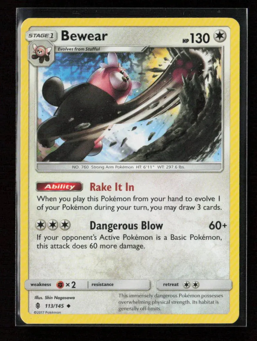Bewear Uncommon Sm - Guardians Rising 113/145 Lp 1