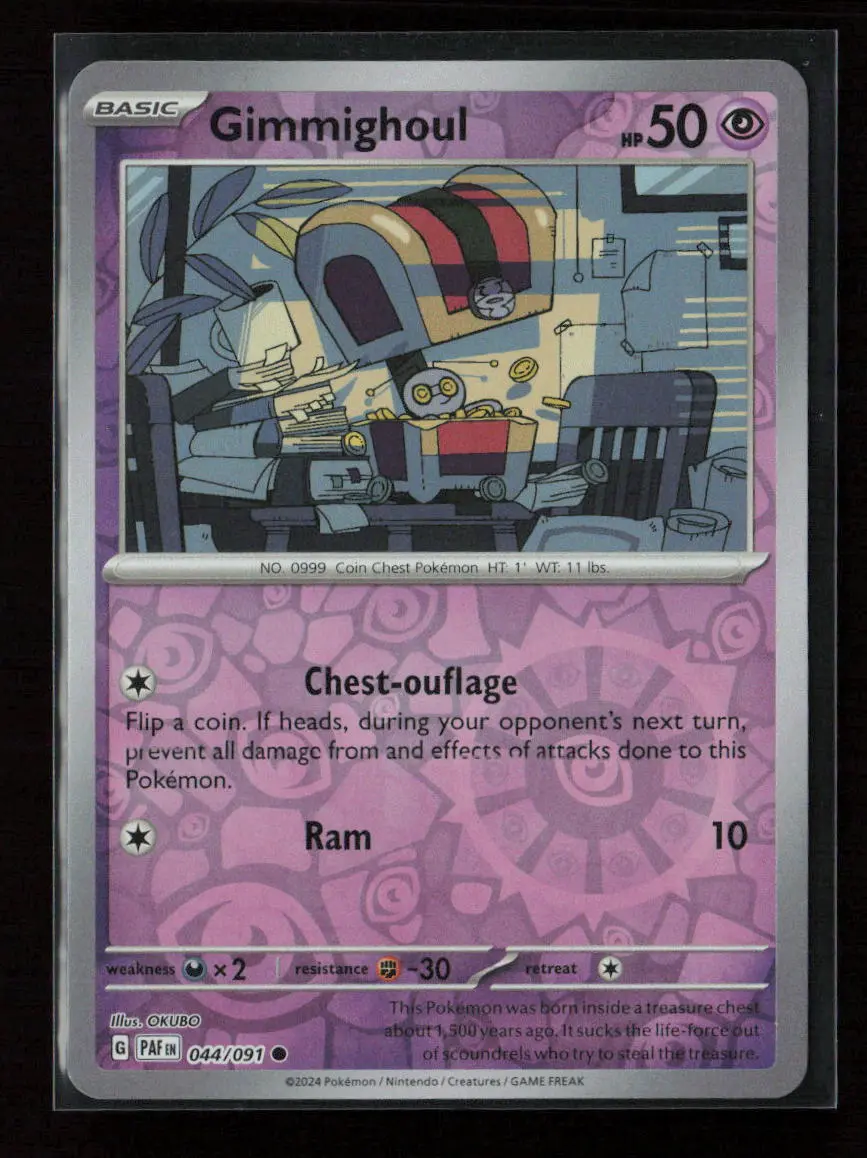 Gimmighoul Common Sv: Paldean Fates 044/091 Nm 1