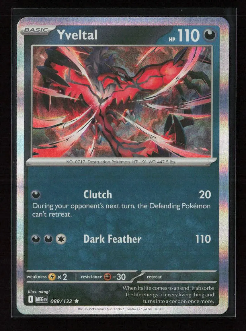Yveltal Rare Me01: Mega Evolution 088/132 Nm 1