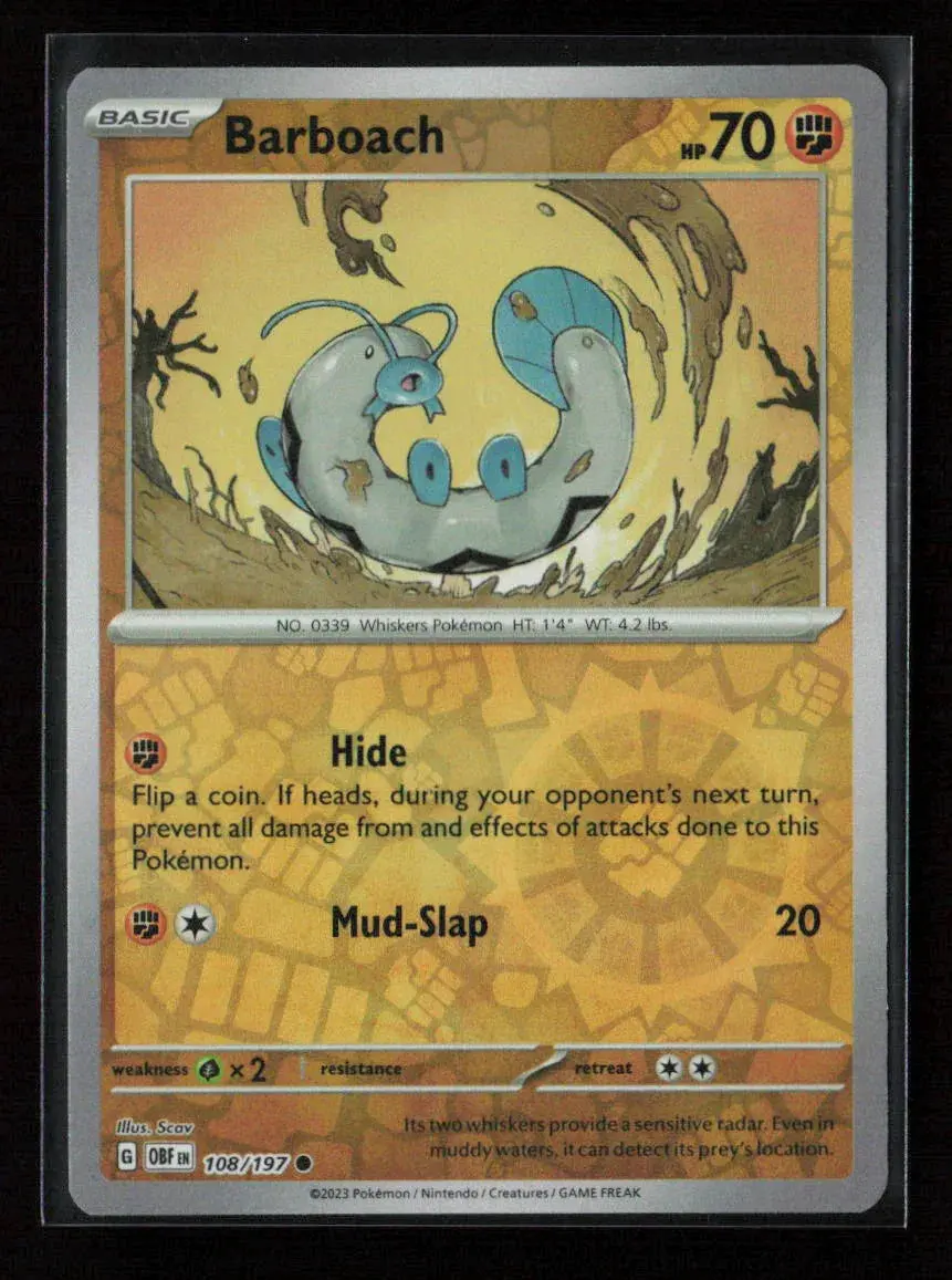Barboach Common Sv03: Obsidian Flames 108/197 Nm 1