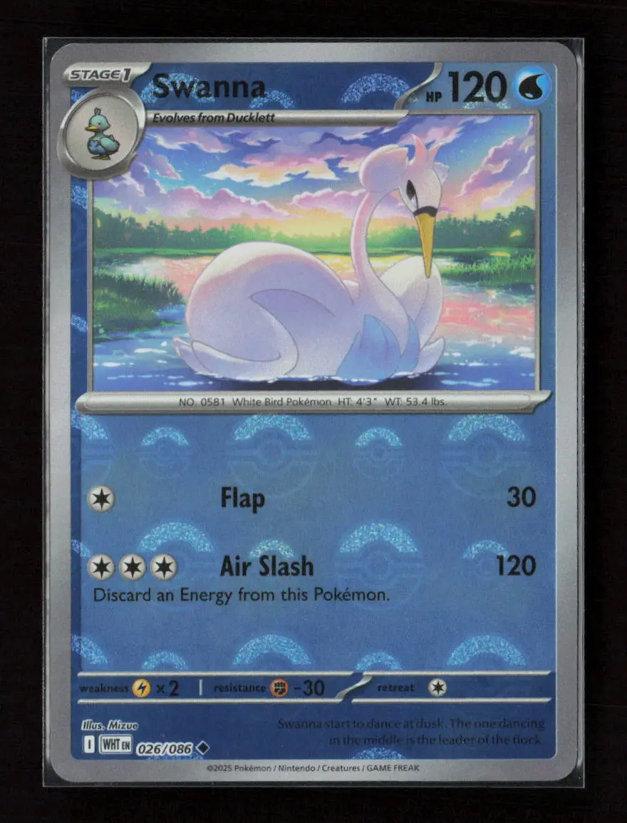 Swanna (Poke Ball Pattern) Uncommon Sv: White Flare 026/086 Nm 1