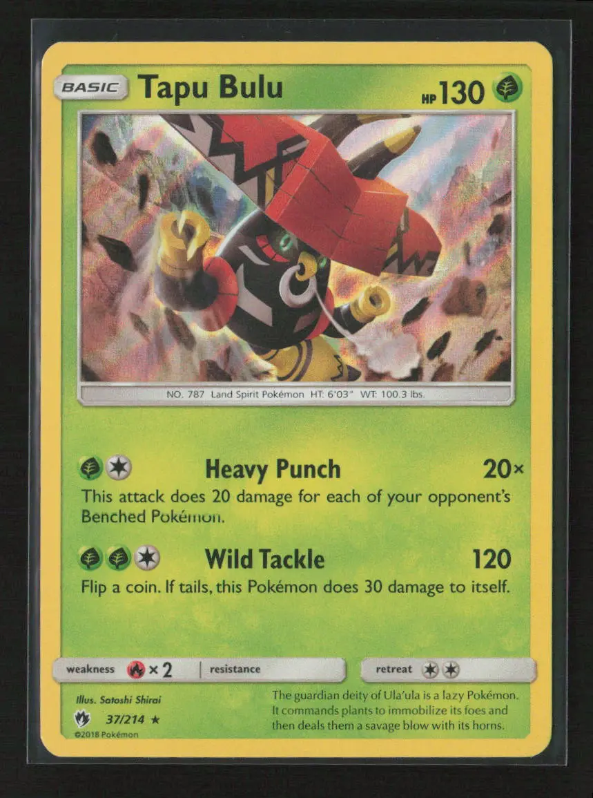 Tapu Bulu Holo Rare Sm - Lost Thunder 37/214 Nm 1