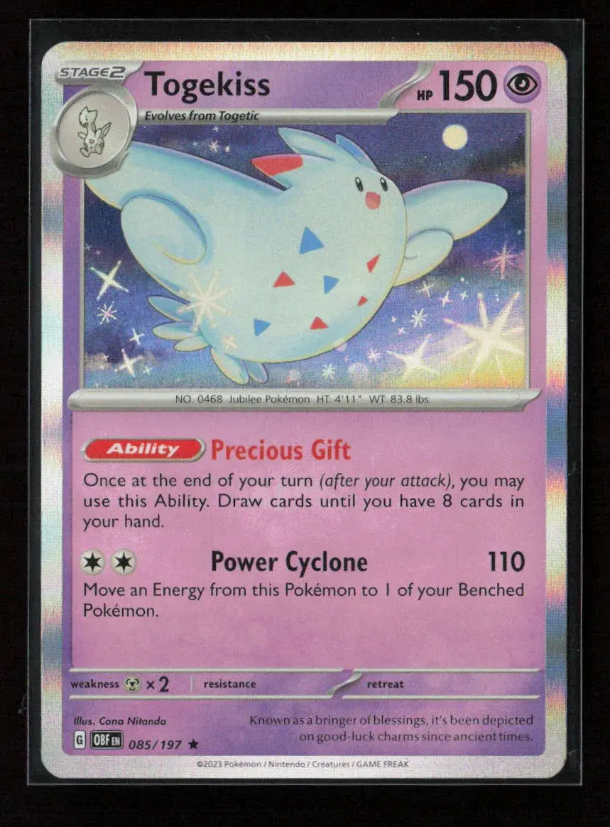 Togekiss Rare Sv03: Obsidian Flames 085/197 Nm 1