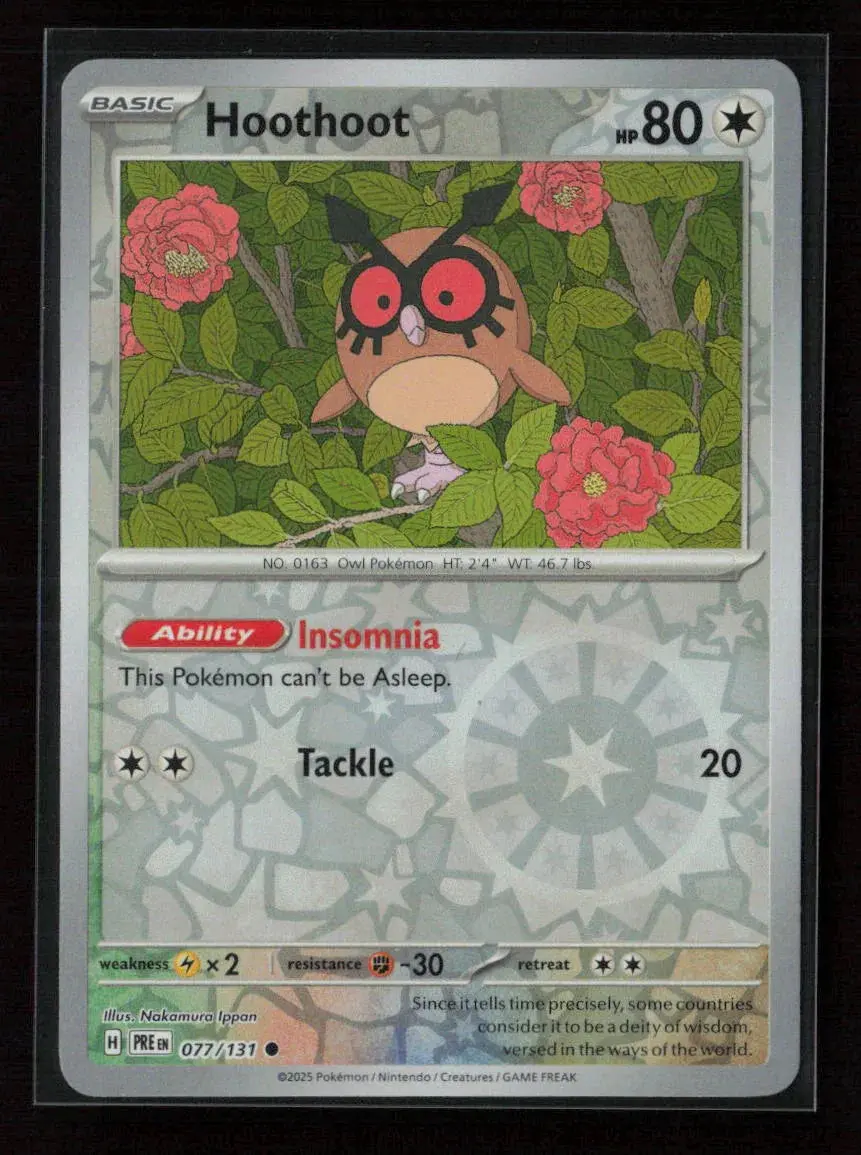Hoothoot Common Sv: Prismatic Evolutions 077/131 Nm 1