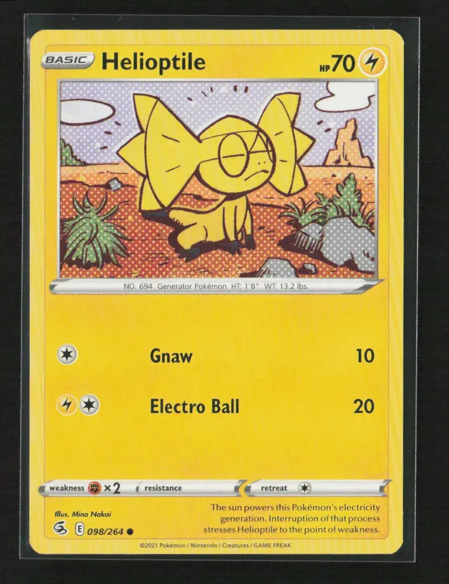 Helioptile Common Swsh08: Fusion Strike 098/264 Nm 1