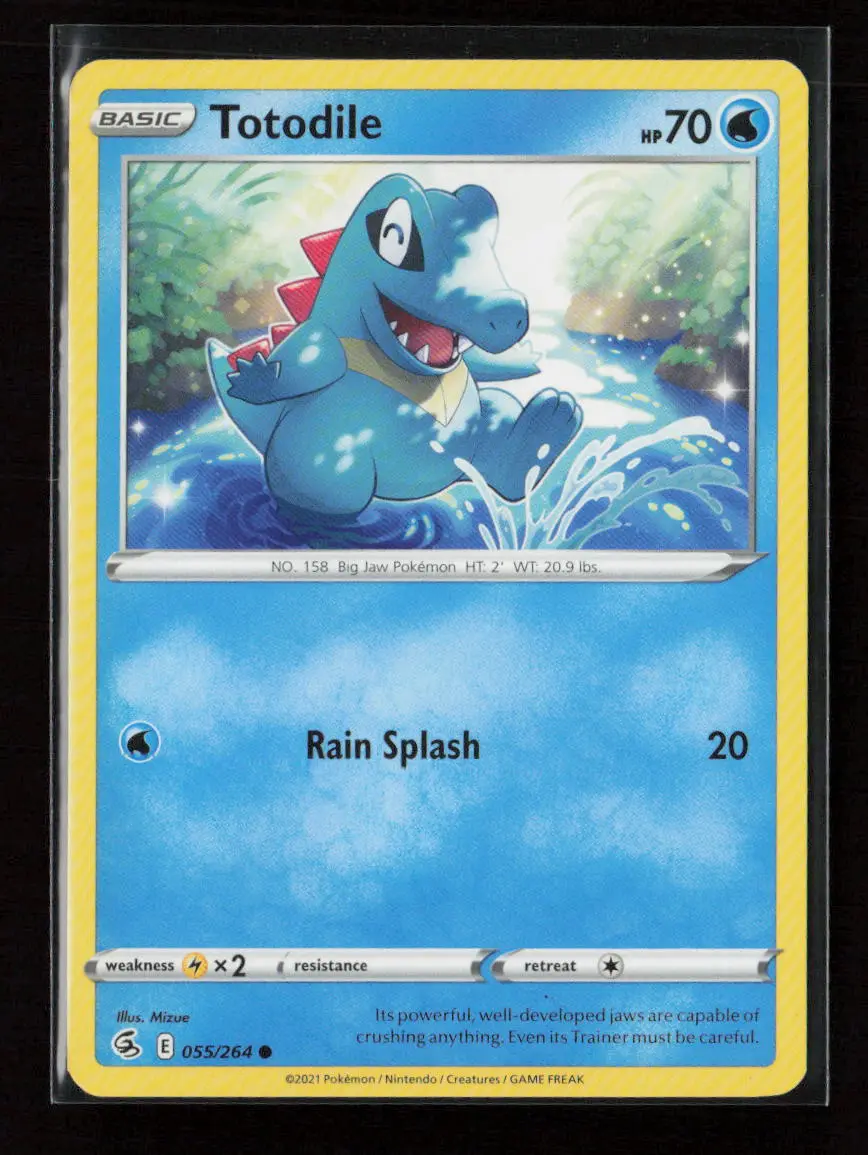 Totodile Common Swsh08: Fusion Strike 055/264 Lp 1