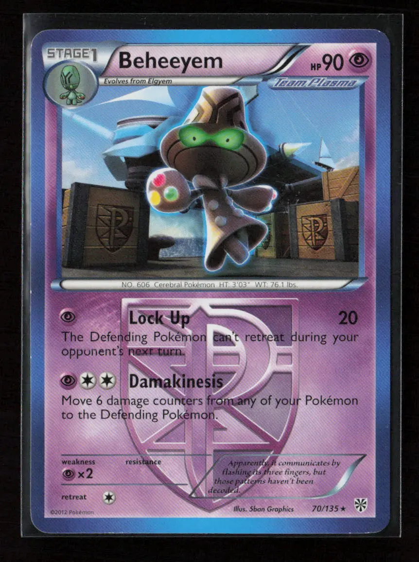 Beheeyem (Team Plasma) Rare Plasma Storm 70/135 Lp 1