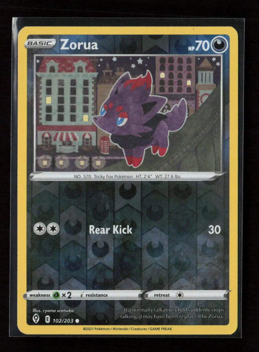Zorua Common Swsh07: Evolving Skies 102/203 Lp 1