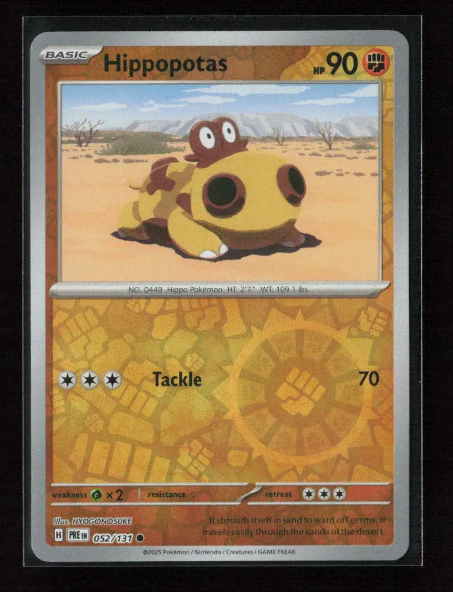 Hippopotas Common Sv: Prismatic Evolutions 052/131 Nm 1