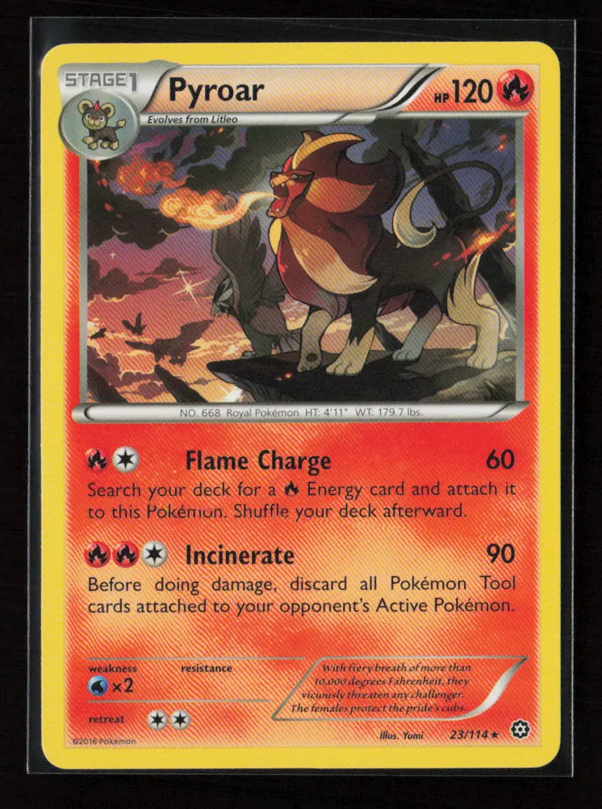 Pyroar Rare Xy - Steam Siege 23/114 Lp 1