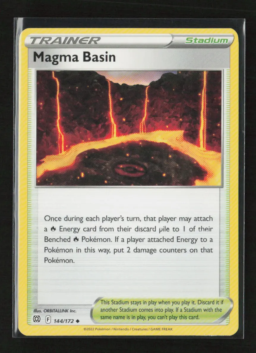 Magma Basin Uncommon Swsh09: Brilliant Stars 144/172 Lp 1