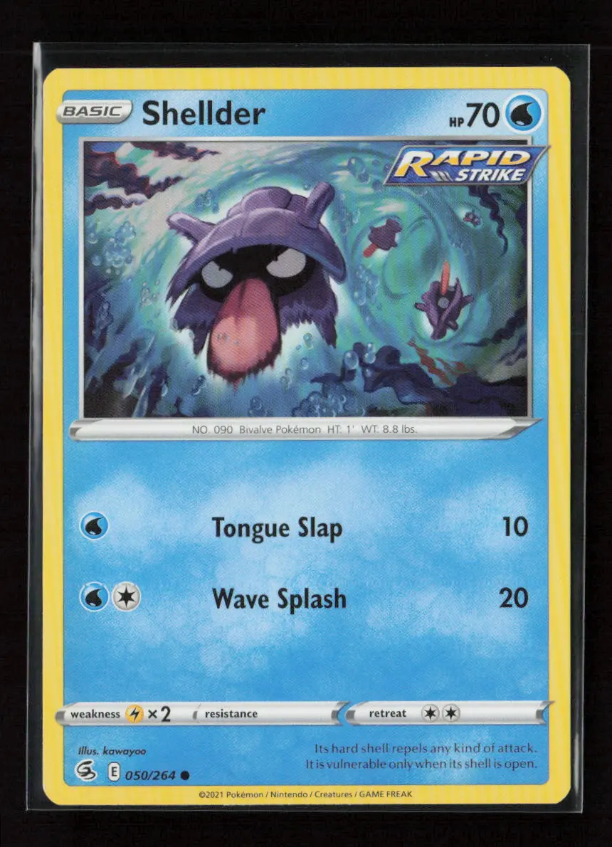 Shellder Common Swsh08: Fusion Strike 050/264 Lp 1