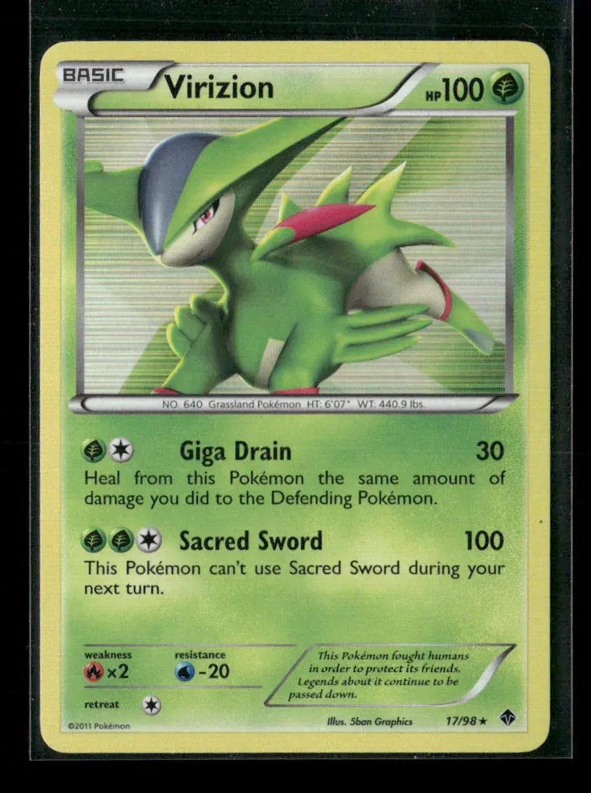 Virizion Holo Rare Emerging Powers 17/98 Lp 1