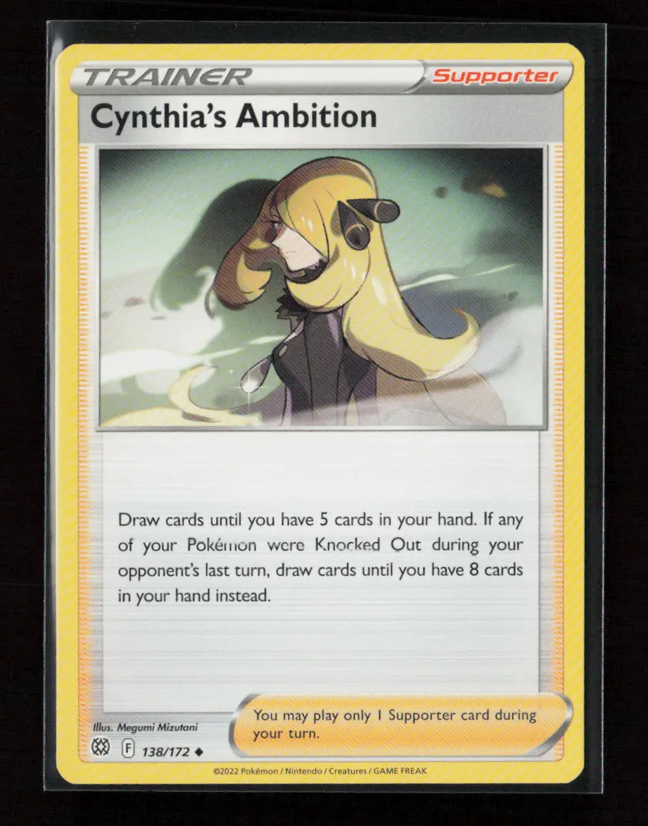 Cynthia's Ambition Uncommon Swsh09: Brilliant Stars 138/172 Lp 1