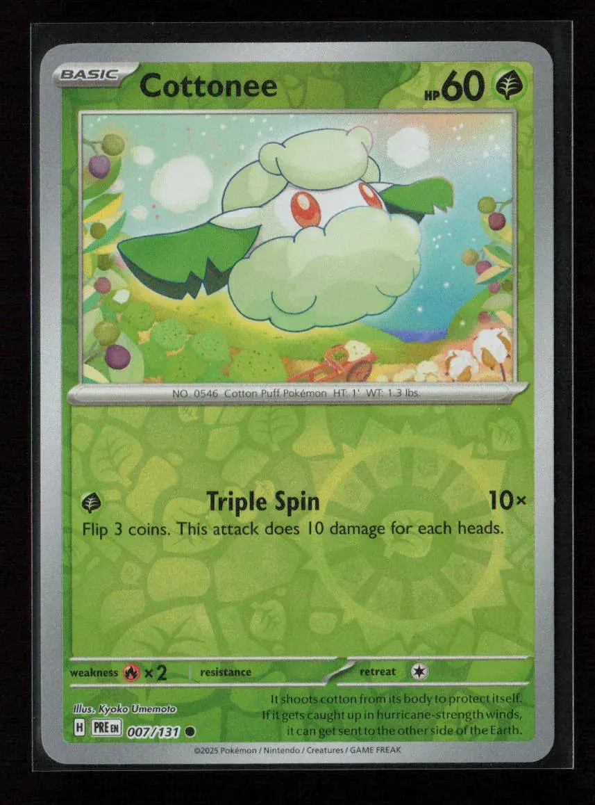 Cottonee Common Sv: Prismatic Evolutions 007/131 Nm 1