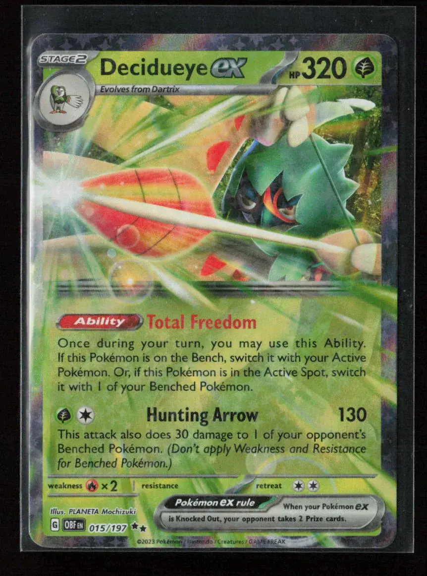 Decidueye Ex Double Rare Sv03: Obsidian Flames 015/197 Nm 1